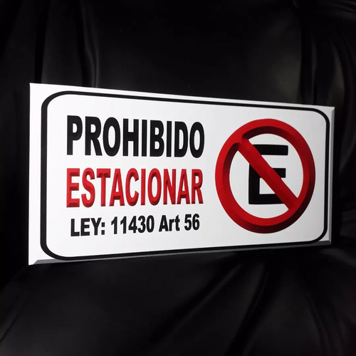 Prohibido Estacionar Cartel Chapa Clasico Apto Exterior