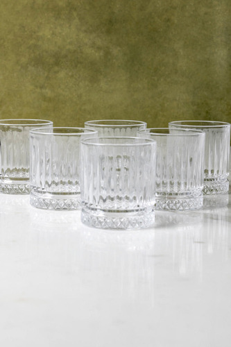 Set X 6 Vasos De Vidrio Zaman Clear Bebidas Whisky 200ml