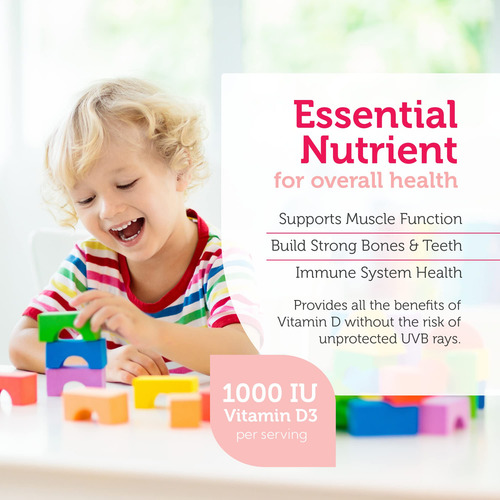 Vitamina D3 Zahler Junior, 1000 Ui, Masticable Para Niños, 2