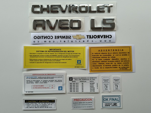 Chevrolet Aveo Ls Emblemas Y Calcomanias 