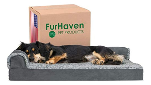Cama Para Perros Furhaven | Sofa De Felpa Terapeutica Y De G