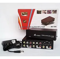 Comprar Distribuidor Rca Audio Video Composto 1x4 Splitter Av 4 Port