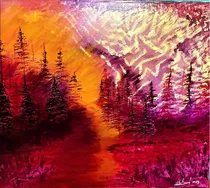 Comprar Pintura Abstracta Pintados A Mano-acrilico Sobre Mdf 90x60cm