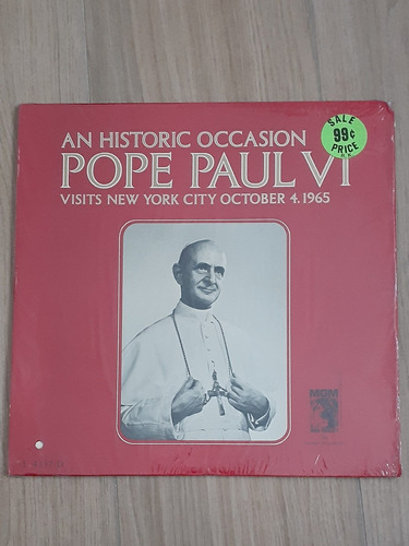 Vinilo Lp Voz Papa Pablo 6 Pope Paul Vi New York 1965 Disco