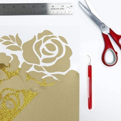 Imagen 3 de 10 de Vinilo Textil Termotransferible Glitter Siser 30 X 100 Cm