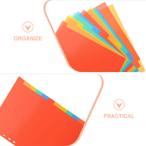 Cuaderno Separador De Archivos De Tarjetas De Colores, 3 Jue