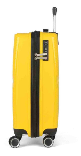 Mala Viagem Grande Polo King Polipropileno Cadeado Tsa Cor Amarelo