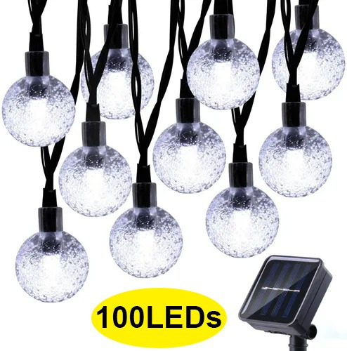 Guirnalda De 100 Luces Led Impermeable De 12m