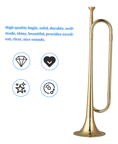 Y Corneta De Latón C Bugle Call Trompeta De Caballería
