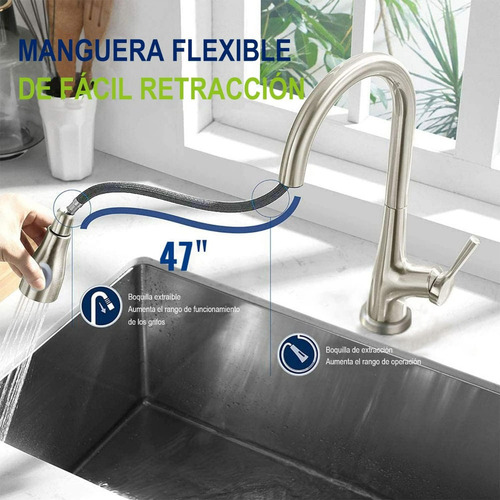 Mezcladora Para Fregadero Flexible Llave Cocina Puede Sacar