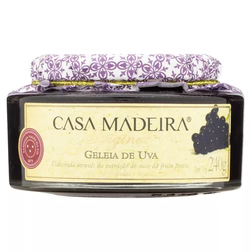 GELEIA DE UVA ORGANICO CASA DE MADEIRA 1X240GRS