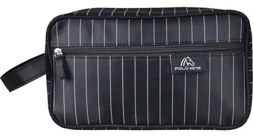 Necessaire Bolsinha De Mão Pequena  Feminina Masculina Top Cor Preto/listras