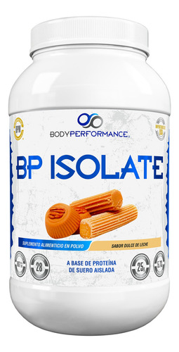 Bodyperformance Proteína Bp Isolate 2 Lb Suero De Leche Sabor Dulce De Leche