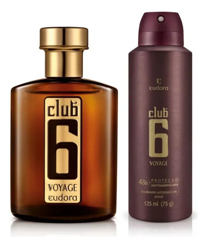 Kit Club 6 Voyage Perfume Colônia 95ml E Desodorante Eudora