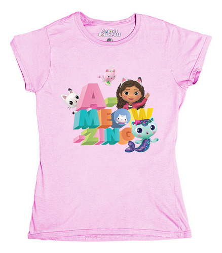 Playera Niña Gaby´s Dollhouse A Meow Zing Camiseta Original