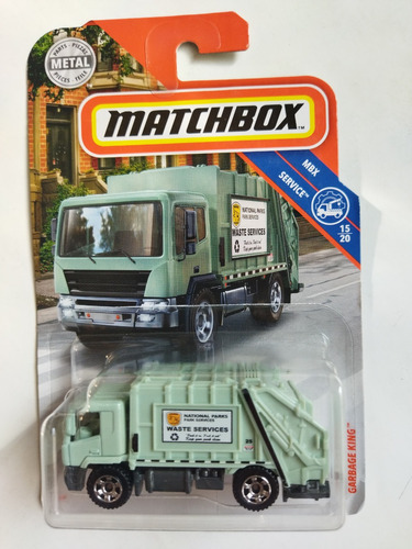 Matchbox Garbage King Camion Basura Service Verde Mb0