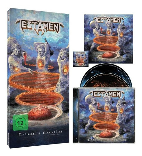 Caja larga de CD/Blu-Ray de Testament Titans Of Creation 2022