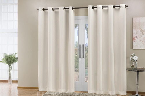 Cortina Blackout Class Corta Luz 70 % Tecido 4,00 M X 2,70 M Cor Bege