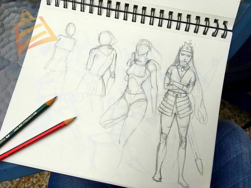 Imagen 7 de 9 de Kit Profesional De Dibujo Cuaderno Boceto Lapices Carbon