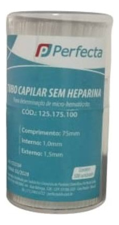 Tubo Capilar Para Micro-hematócrito Sem Heparina C/ 500 Unid