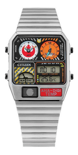 Jg2108-52w Reloj Citizen Star Wars Plateado/rojo