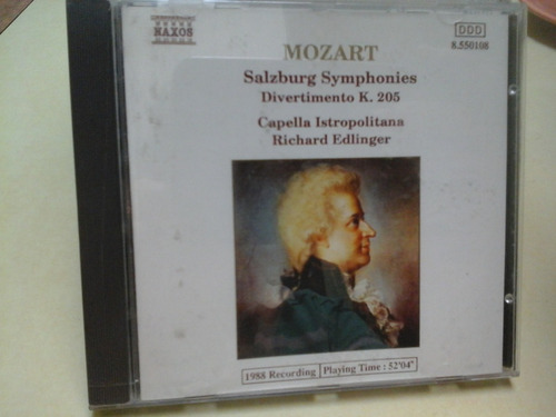 Cd 0360 - Mozart - Salzburg Symphonies - Divertimento K 20 