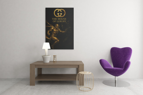 Mural Moderno Cuadro Gucci Oro House Of Luxury Heroico Full Hd