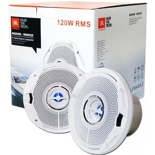Imagem 5 de 8 de Par Falantes 8 Jbl Marine Ms8520 Náuticos Coaxiais 120w Rms
