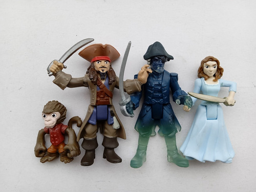 Lote Figuras Piratas Del Caribe Spin Másters, Jack Sparrow (Usado)