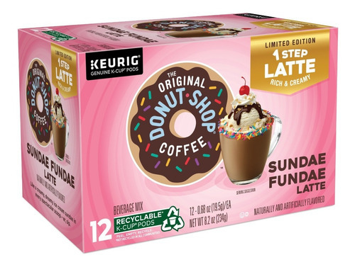 Keurig The Original Donut Shop Sundae Fundae Latte 12 K-cups