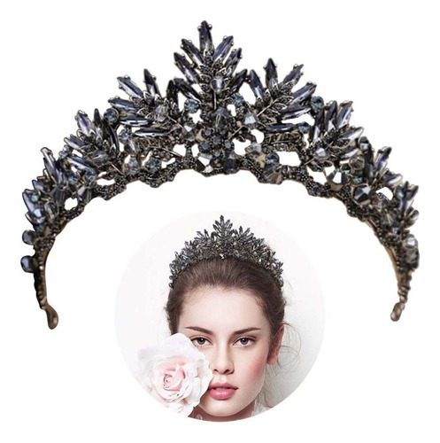 1pc Vintage Barroco Corona Aleación Tocado Novia Tiara Pelo