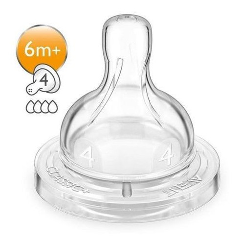 Imagem 3 de 3 de Bico Mamadeira Linha Clássica N° 4 Philips Avent Scf634/27