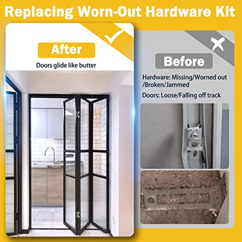 .k Kit De Herrajes Para Puertas Plegables, Paquete De 2