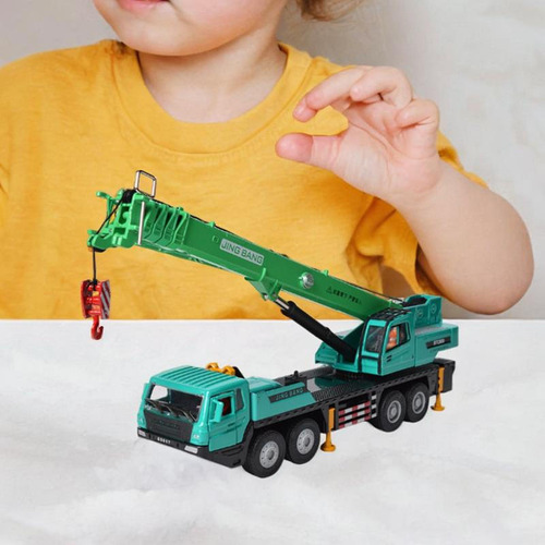 1:50 Crane De Grúas Camión Vehículo Ingeniería Verde