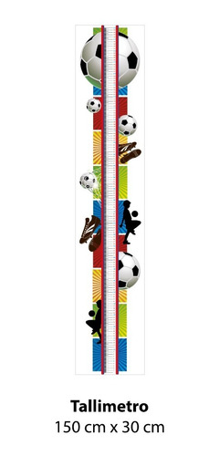 Tallímetro Fútbol Decorativo Con Adhesivo 150 Cm Contact