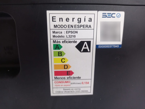 Impresora Epson Ecotank L3210 Imprime Escanea Copia (Usado)