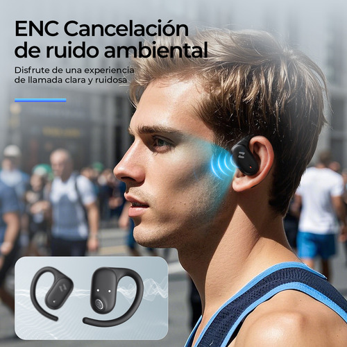 Audífonos Inalámbricos Deportivos Bluetooth App Con Ganchos