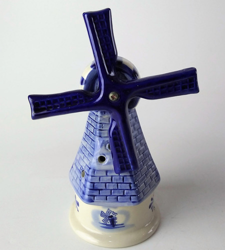 Antigo Enfeite Moinho Porcelana Delf Holanda 10569 Rrdeco (Usado)