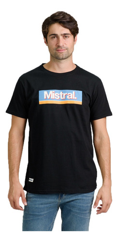 Remera Estampada En El Frente Moda Hombre Mistral 10140-8