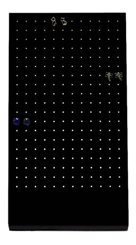 Imagen 2 de 6 de Exhibidor Aros Topitos Acrilico Negro 114 Pares Grueso 5mm
