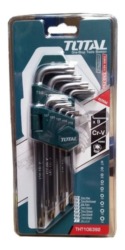 Juego Llaves Allen Torx T10 A T15 Total 9 Pz Industrial