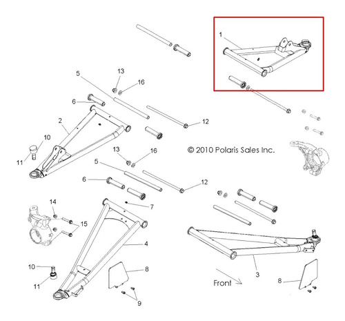 Braço De Suspensão Superior Frontal Ld # Pn1018210-133