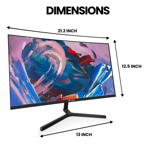 Monitor Curvado De 24 Pulgadas Fhd 2800r 75hz Bisel Estrecho