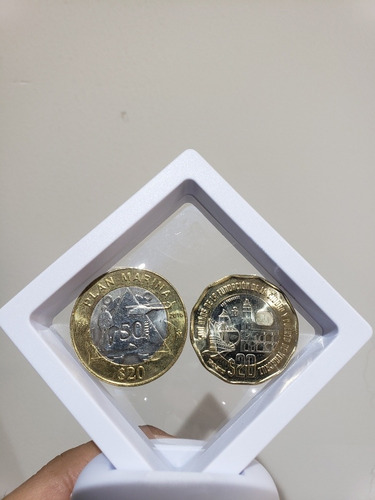 Moneda De 20 Pesos Bimetalica Veracruz Y/o Plan Marina