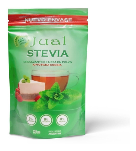 Stevia Endulzante Polvo Jual Doy Pack X220g Vegano Sin Tacc