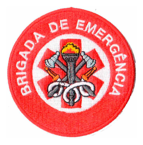 Patch Bordado - Simbolo Brigada Emergência Socorro Ap00078
