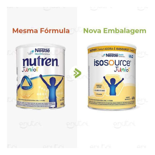 Fórmula Infantil Nutren Junior 400g Kit 02 Latas