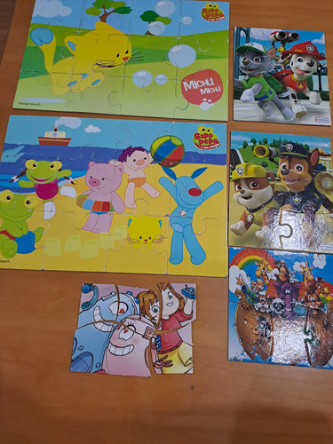 4 Rompecabezas Infantiles, Sapo Pepe, Paw Patrol Y Otros