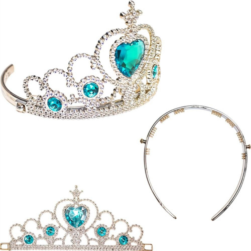 Kit Princesa Infantil Coroa Varinha E Trança Pra Fantasia