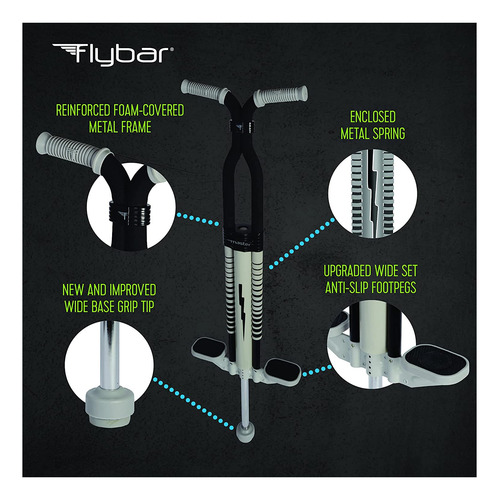 Flybar Foam Master Pogo Stick (negro/plata 2.0)